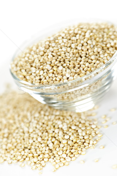 Cereale castron sticlă alb sănătate fundal Imagine de stoc © elenaphoto
