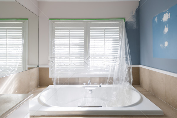 ванную домой большой ванна каменные Сток-фото © elenaphoto