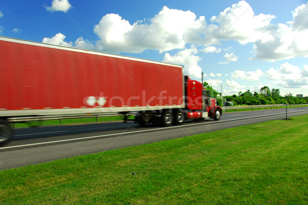 Fast moving truck Stock photo © elenaphoto