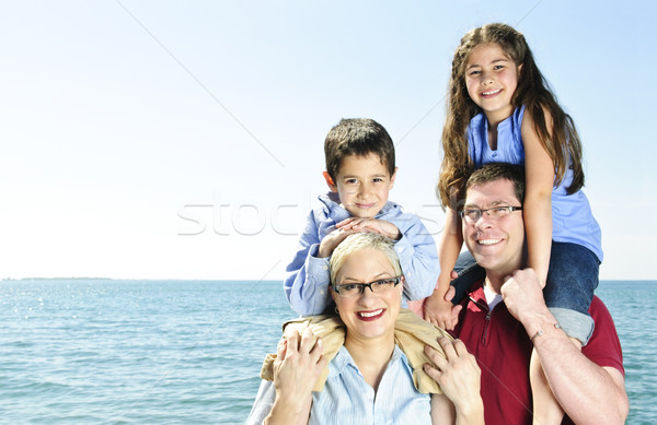 Foto d'archivio: Famiglia · felice · divertimento · spalla · acqua · famiglia