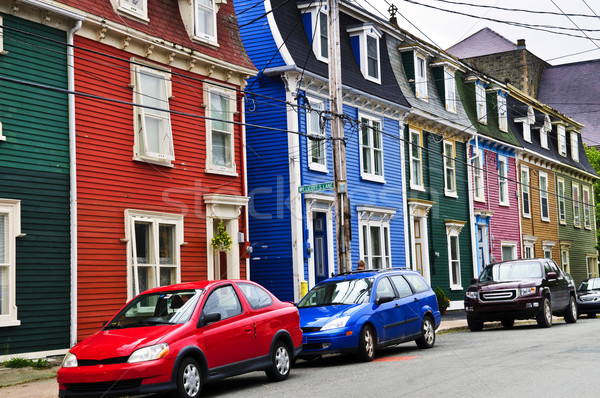 Colorful houses in St. John's Stock photo © elenaphoto