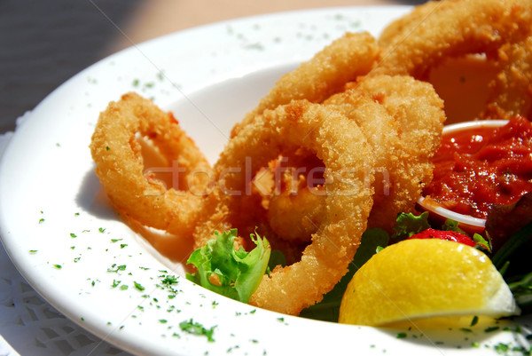 Stock photo: Fried calamari
