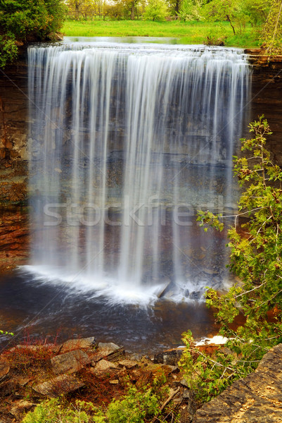 Wodospad piękna naturalnych skała charakter Zdjęcia stock © elenaphoto