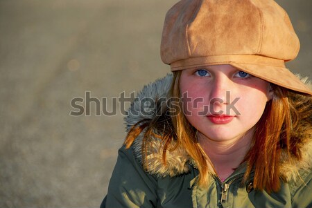 Girl winter clothes Stock photo © elenaphoto