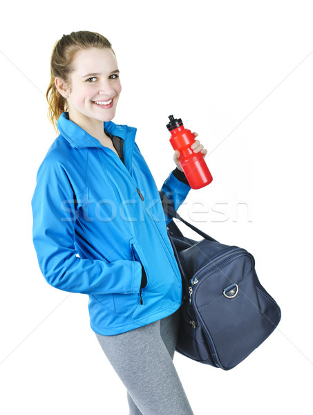 Sporty girl ready for workout Stock photo © elenaphoto