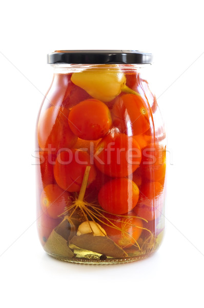 Jar of pickled vegetables Stock photo © elenaphoto