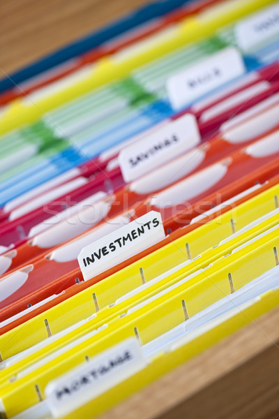 Financial documents in folders Stock photo © elenaphoto