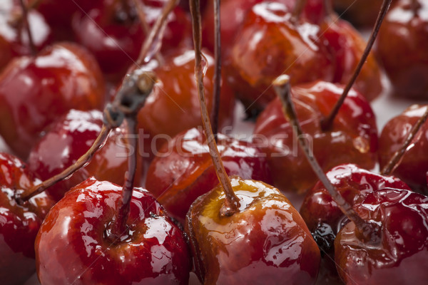 şekerlenmiş yengeç elma ev yapımı kırmızı tatlı Stok fotoğraf © elenaphoto