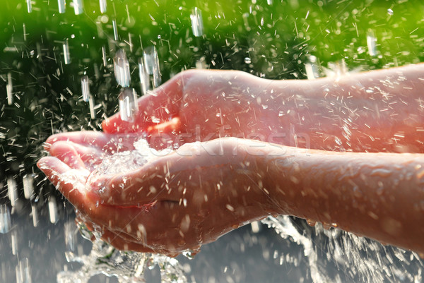 Hands and water Stock photo © elenaphoto