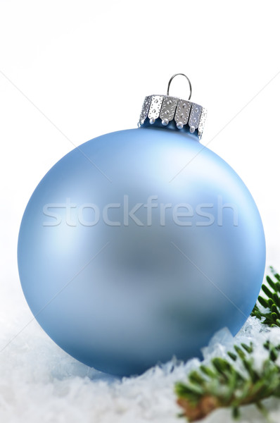 クリスマス 飾り 青 装飾 雪 松 ストックフォト © elenaphoto