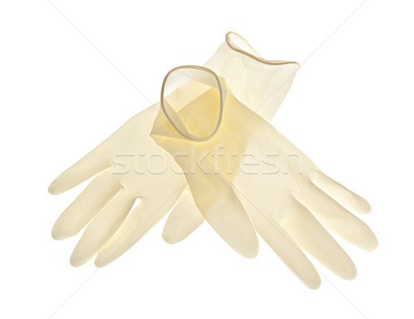 Latex gloves on white background Stock photo © elenaphoto