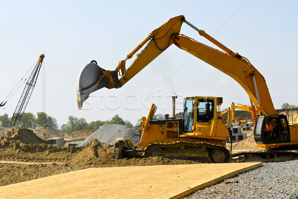 Construction site machines Stock photo © elenaphoto