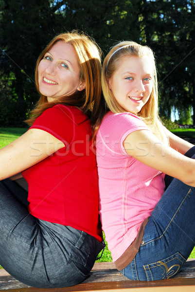 Mother and teenager daughter Stock photo © elenaphoto