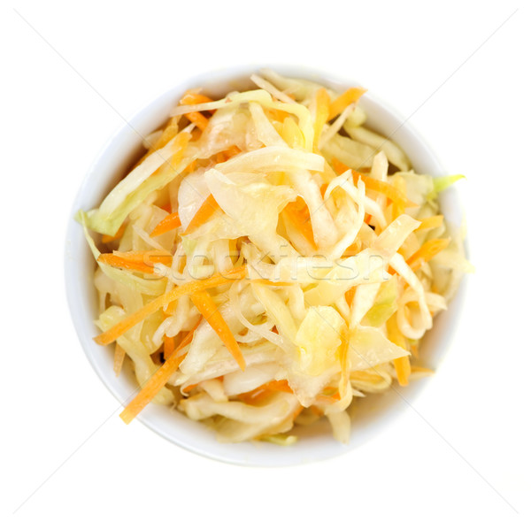 Bol salade de chou au-dessus blanche alimentaire fond [[stock_photo]] © elenaphoto