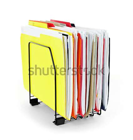 Folders with papers Stock photo © elenaphoto