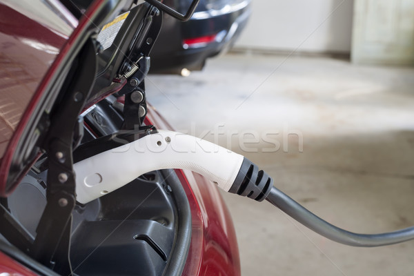 Stock photo: Electric car charging