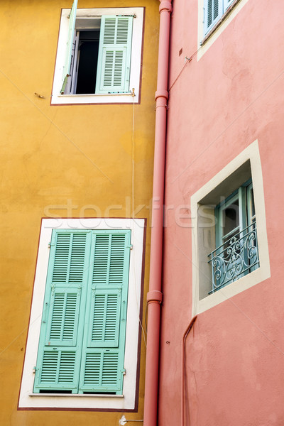 Windows in Villefranche-sur-Mer Stock photo © elenaphoto