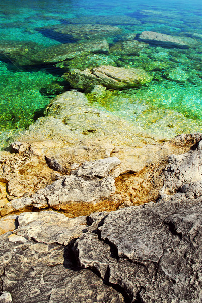 Rock and water background Stock photo © elenaphoto