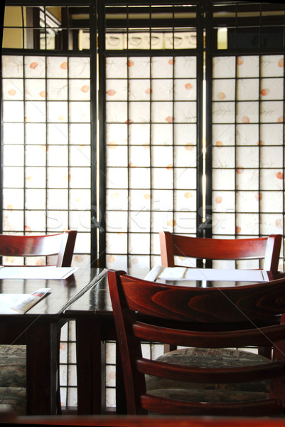 Japonés restaurante interior moderna arroz papel Foto stock © elenaphoto