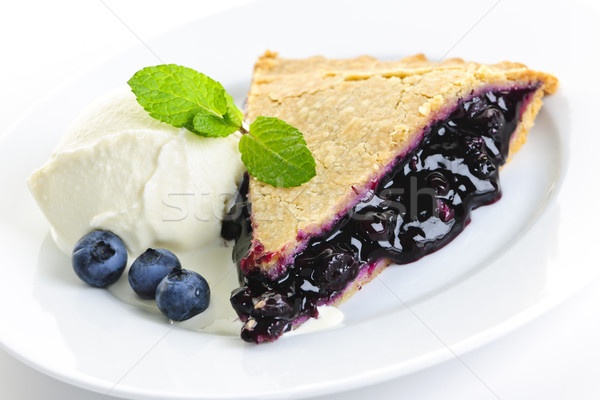 Blueberry pie slice Stock photo © elenaphoto