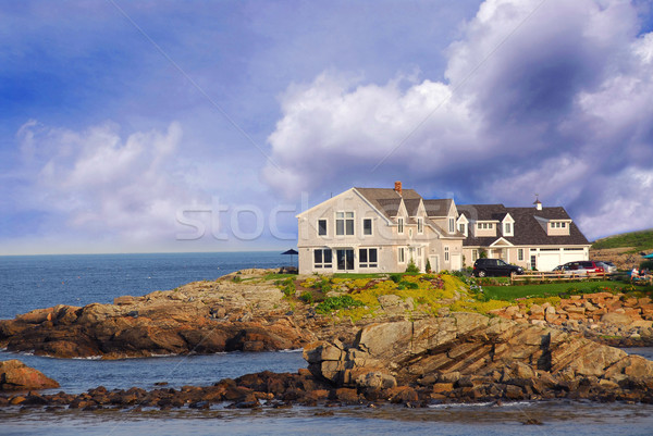 House on ocean shore Stock photo © elenaphoto