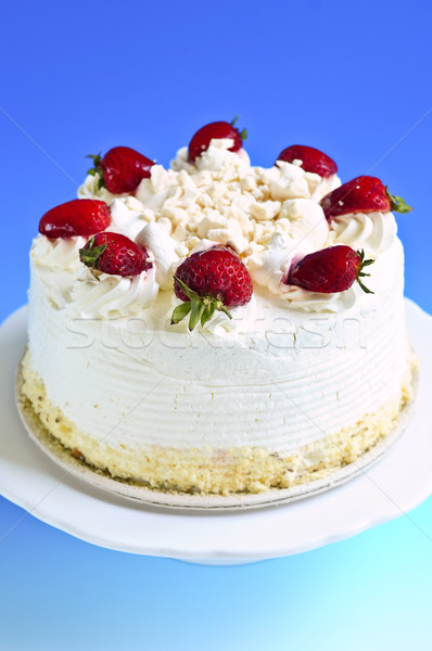 Strawberry meringue cake Stock photo © elenaphoto