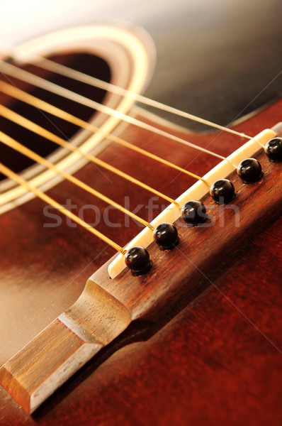 Guitar bridge Stock photo © elenaphoto