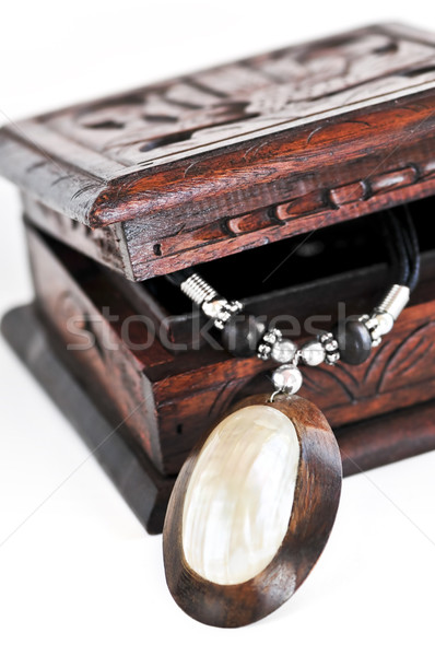Wooden jewelry box Stock photo © elenaphoto