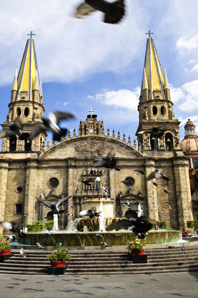 Foto stock: Catedral · México · voador · histórico · centro · igreja