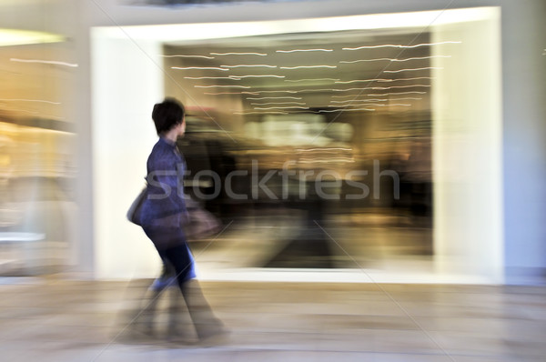 Einkaufszentrum Frau erschossen Bewegungsunschärfe Mode Fuß Stock foto © elenaphoto
