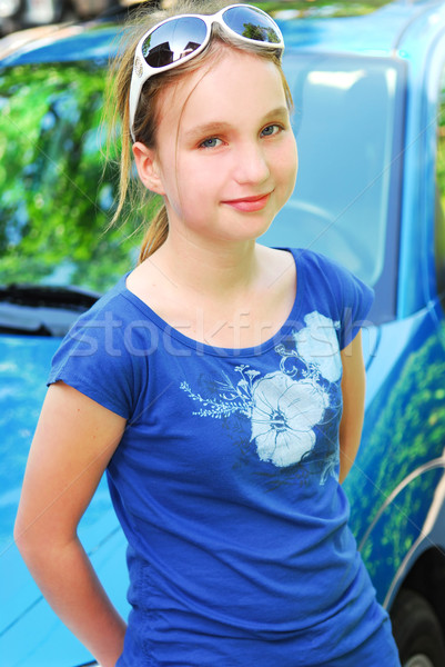 Smiling girl Stock photo © elenaphoto