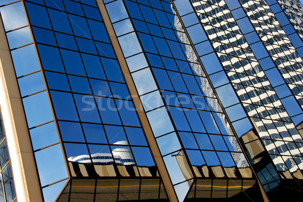 небоскреба Размышления синий зеркало стекла Сток-фото © elenaphoto