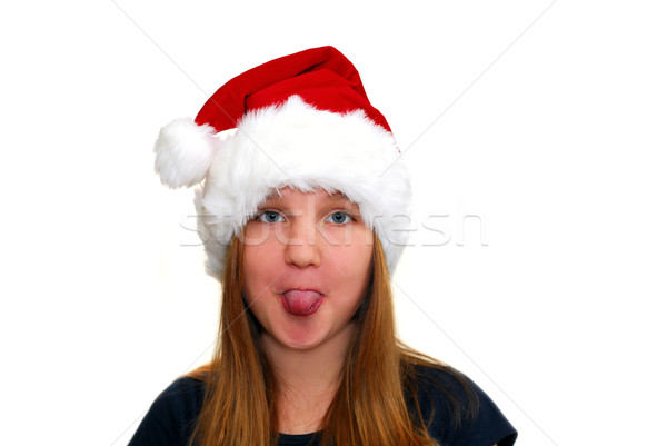 Chrismas girl Stock photo © elenaphoto