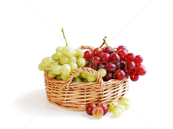 Winogron koszyka odizolowany biały tle czerwony Zdjęcia stock © elenaphoto