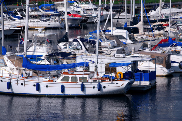 Yachts in a harbor Stock photo © elenaphoto