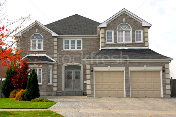 Huis nieuwe familie luxe home steen Stockfoto © elenaphoto