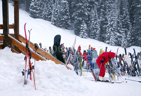 Downhill skiing Stock photo © elenaphoto