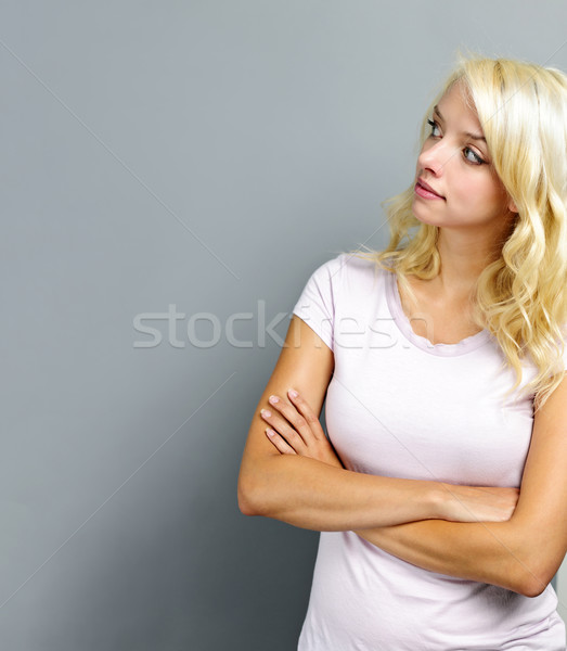 Serious young woman Stock photo © elenaphoto