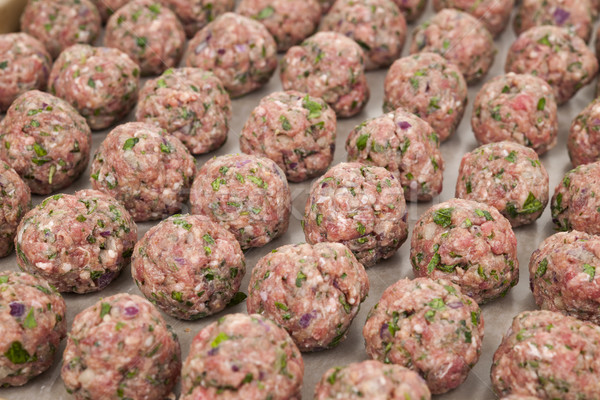 [[stock_photo]]: Brut · boulettes · de · viande · maison · préparé · cuisson