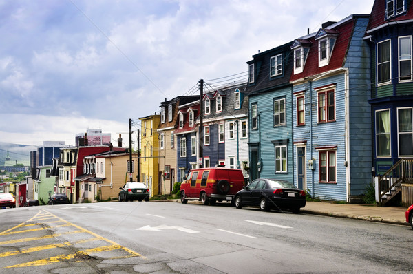 Colorful houses in St. John's Stock photo © elenaphoto