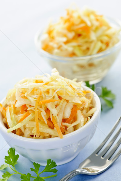 Bolos ensalada de col dos frescos alimentos tenedor Foto stock © elenaphoto
