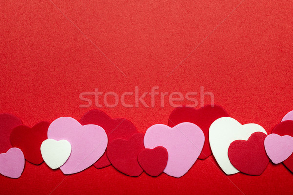 Red and pink Valentines day hearts background Stock photo © elenaphoto