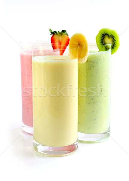 Owoców różny odizolowany biały charakter szkła Zdjęcia stock © elenaphoto
