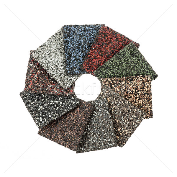 Asphalt shingles samples Stock photo © elenaphoto