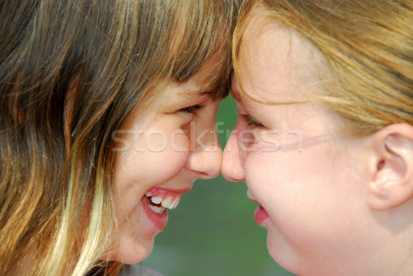 Two girl friends Stock photo © elenaphoto