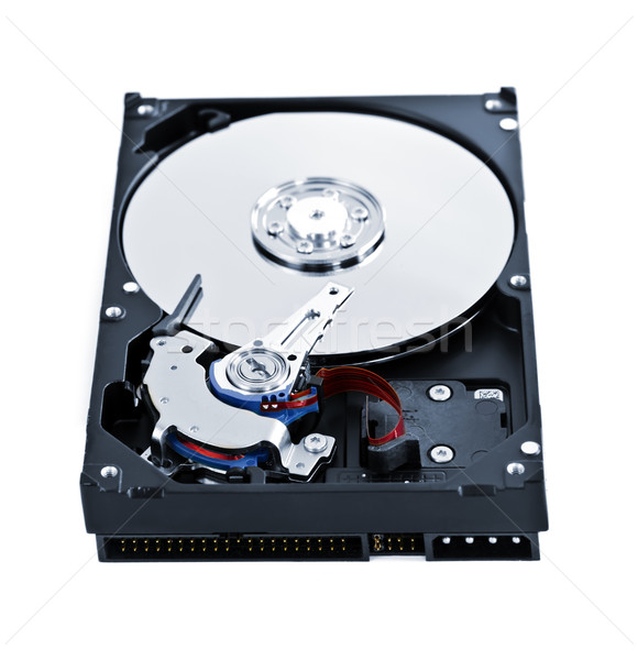 Жесткий диск изолированный дисков случае Сток-фото © elenaphoto