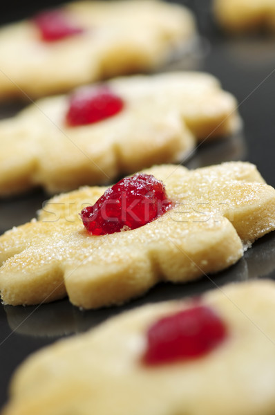 [[stock_photo]]: Cookies · fraîches · plateau · alimentaire · dessert