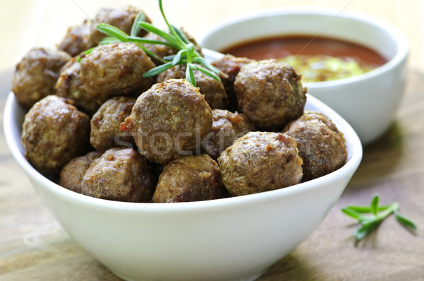 Meatballs and sauce Stock photo © elenaphoto