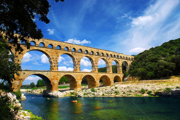 Pont du Gard in southern France Stock photo © elenaphoto