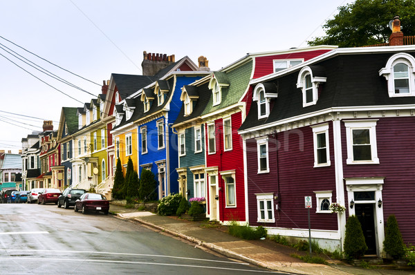 Colorful houses in Newfoundland Stock photo © elenaphoto